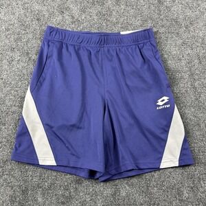 Lotto Shorts Boys Large 14-16 Purple Soccer 7 Inseam Mesh Panels Athletic Sport